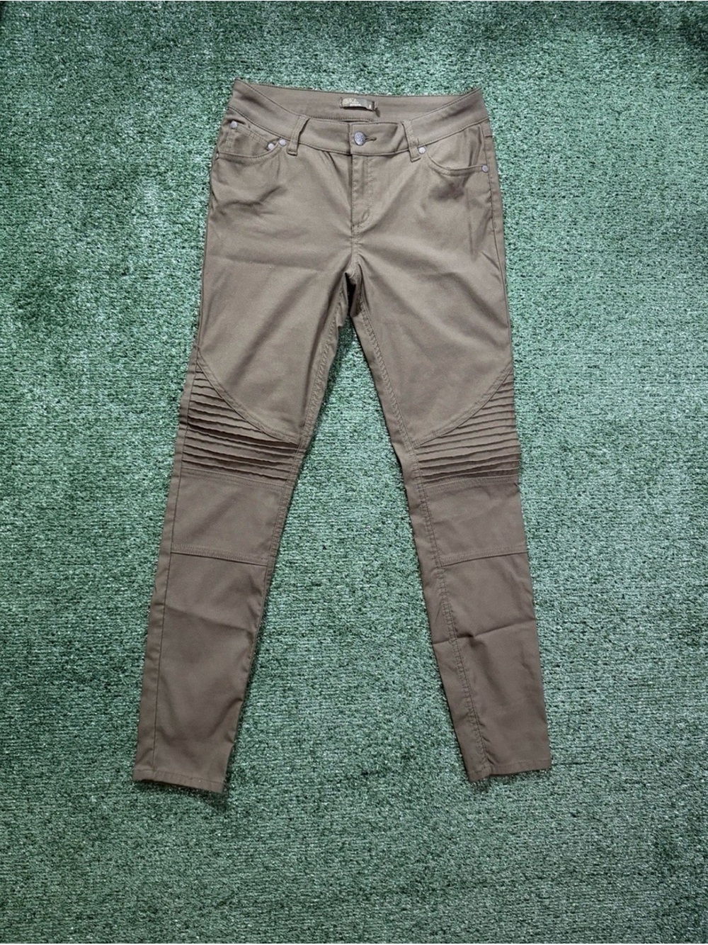 Prana Brenna Moto Pants Womens 8 Olive Green Nylon Stretch W4BREN315 Slim Leg
